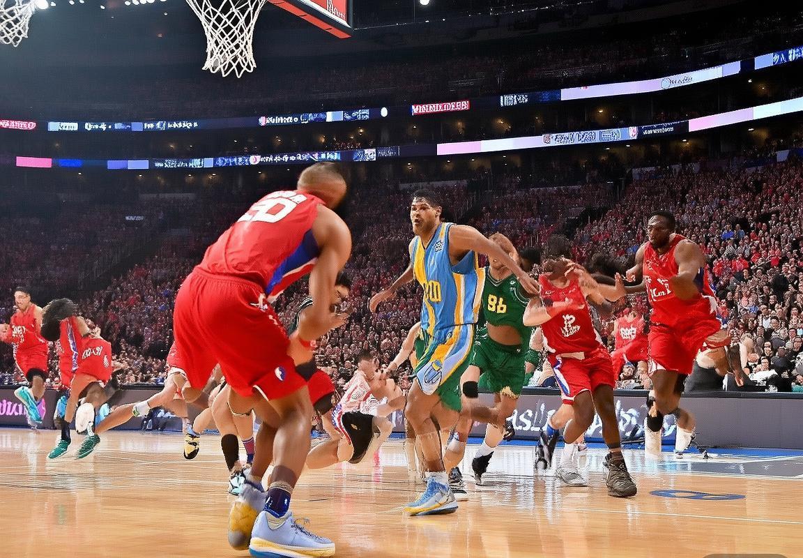 2017年NBA经典对决：76人对阵掘金火花四溅瞬间回顾(图1)